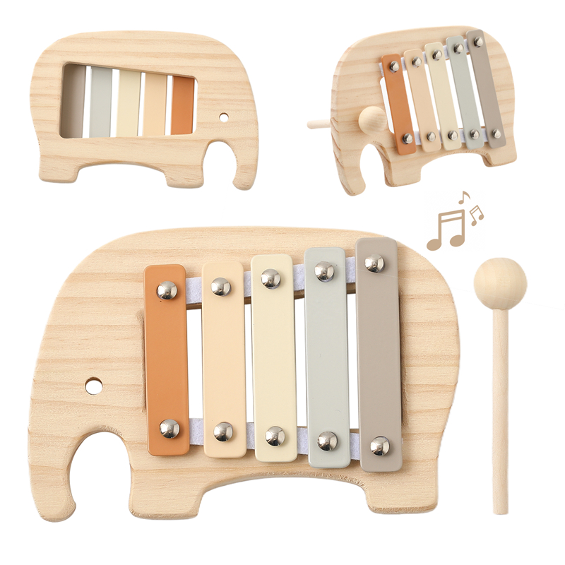 Musical Instruments Cartoon - 아기 몬테소리 장난감 만화 코끼리 타악기