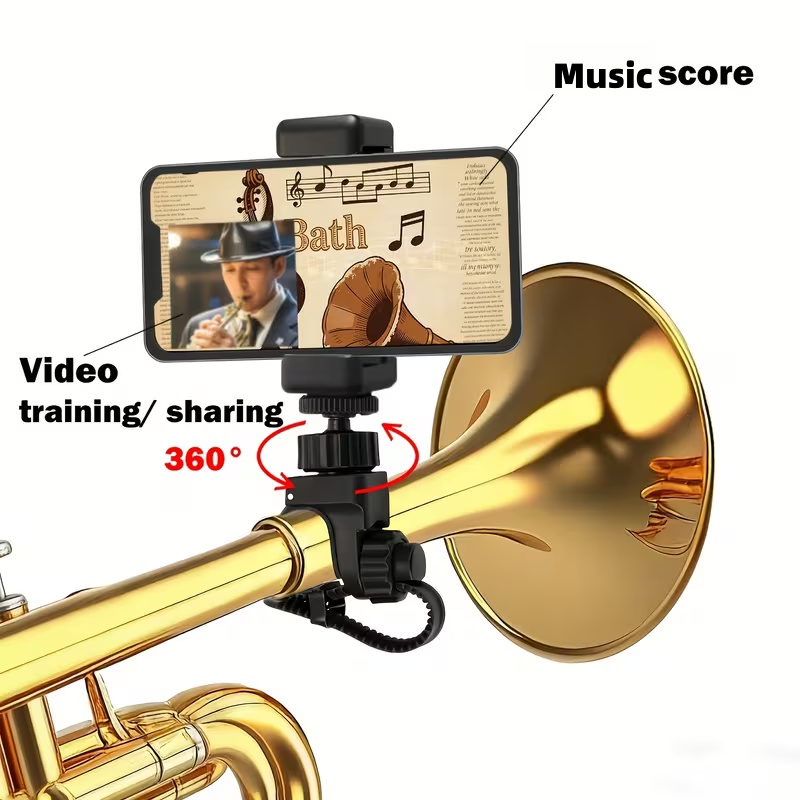 Musical Instruments Online - 조절 가능한 360도 ° 트럼펫/플루겔혼/색소폰용 회전