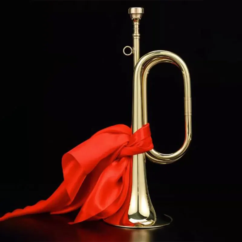 어린이를위한 황동 트럼펫 장갑, 붉은 실크, 보관 가방 - Musical Instrument Bugle 리뷰 및 가격