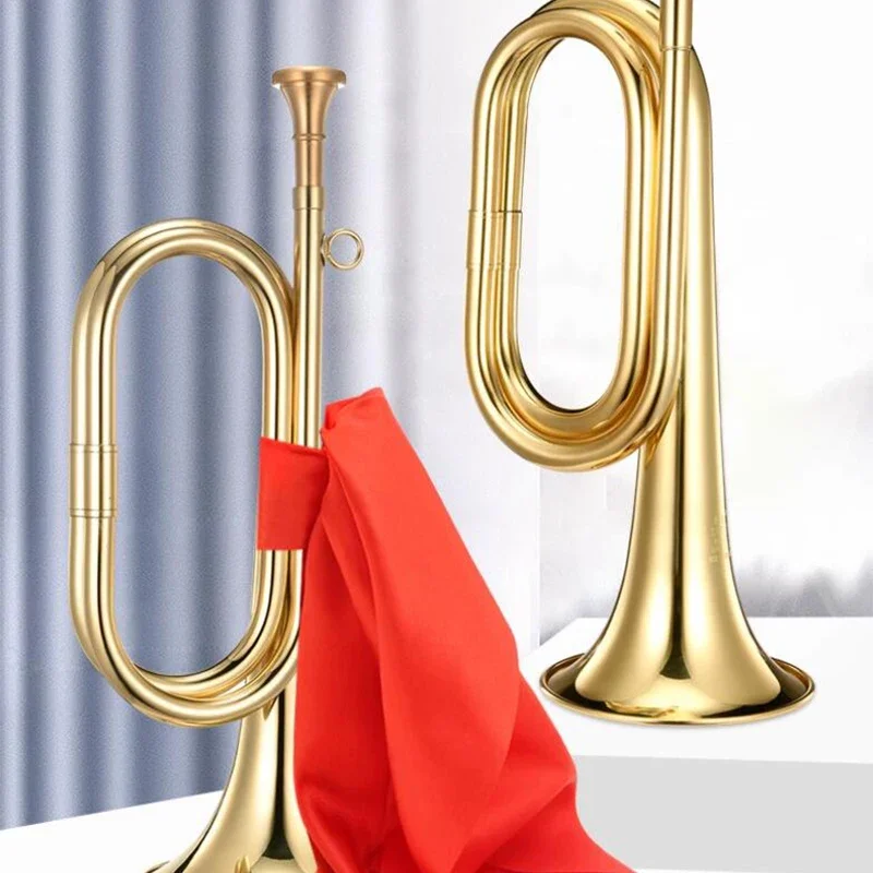 어린이를위한 황동 트럼펫 장갑, 붉은 실크, 보관 가방 - Musical Instrument Bugle 리뷰 및 가격