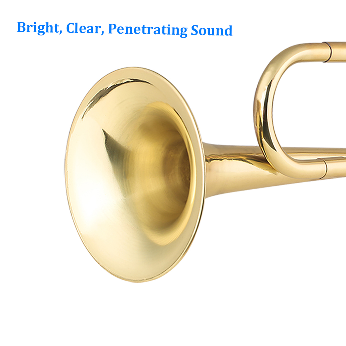 초보자를 위한 마우스피스가 있는 황동 C 나팔 호출 금 - Musical Instrument Bugle 리뷰 및 가격