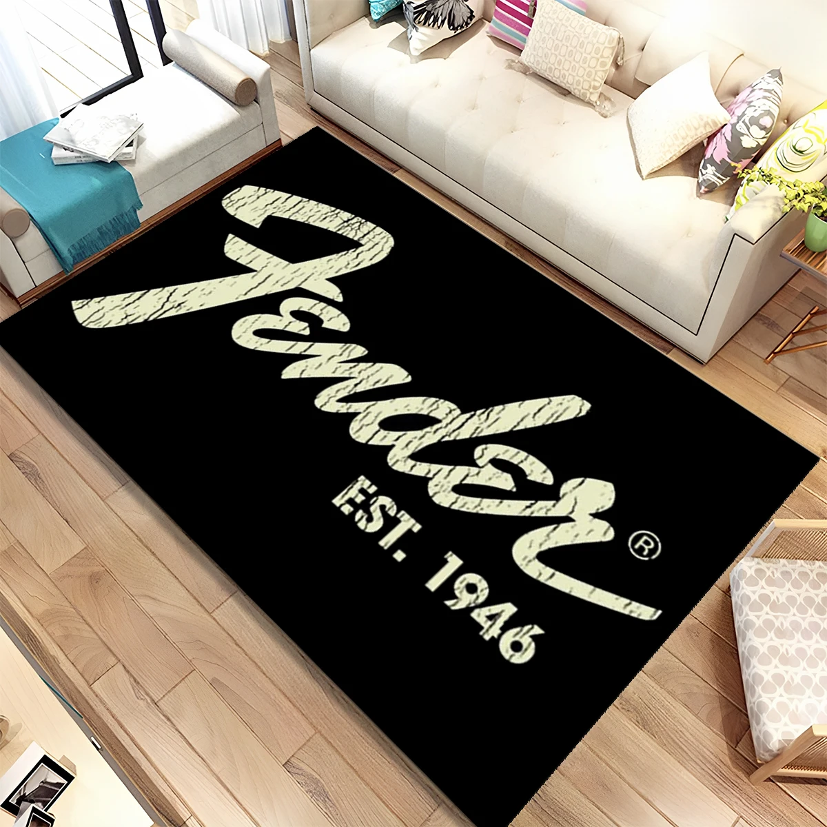 3D 펜더 기타 베이스 악기 음악 기호 카펫 러그 거실 - Musical Instruments Online 리뷰 및 가격