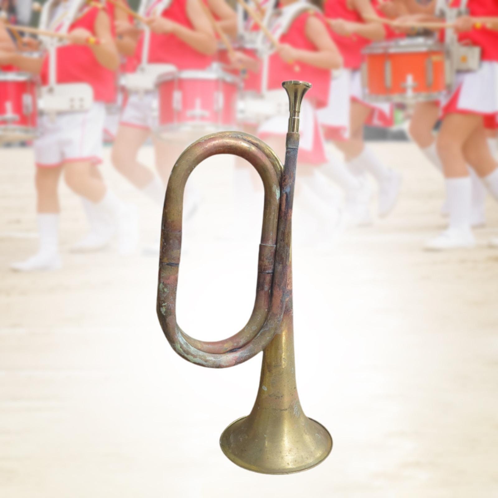 황동 나팔 트럼펫 소품 악기 대구경 야외 브라스 밴드  - Musical Instrument Bugle 리뷰 및 가격